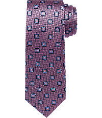 Traveler Collection Floral Check Tie - Long