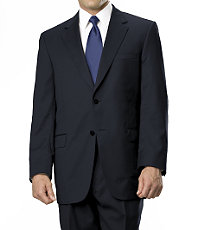 Signature Gold Collection Traditional Fit Wool Men's Suit with Pleated Front Pants - Big & Tall