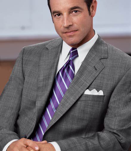 Clearance Signature 2-Button Patterned Suit