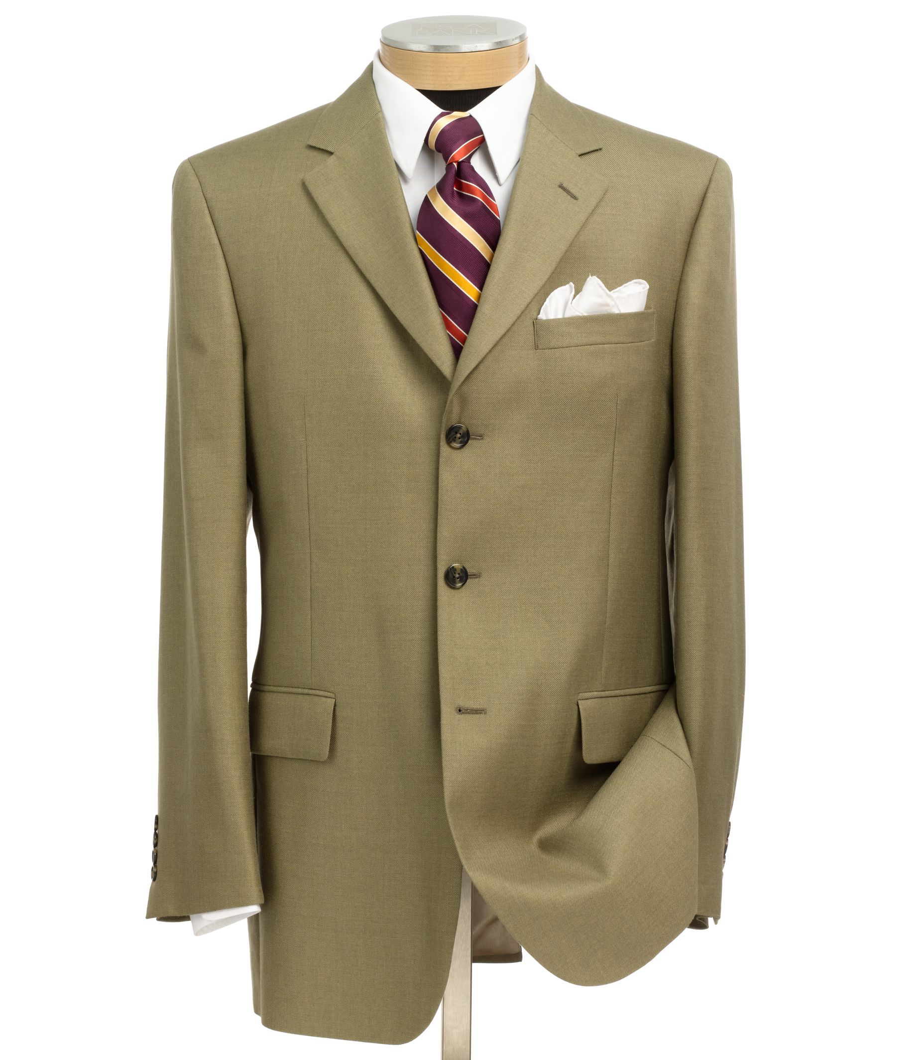 Executive 3-Button Wool Blend Twill Sportcoat