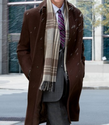 JoS. A. Bank Merino Wool Topcoat Three-quarter Len...