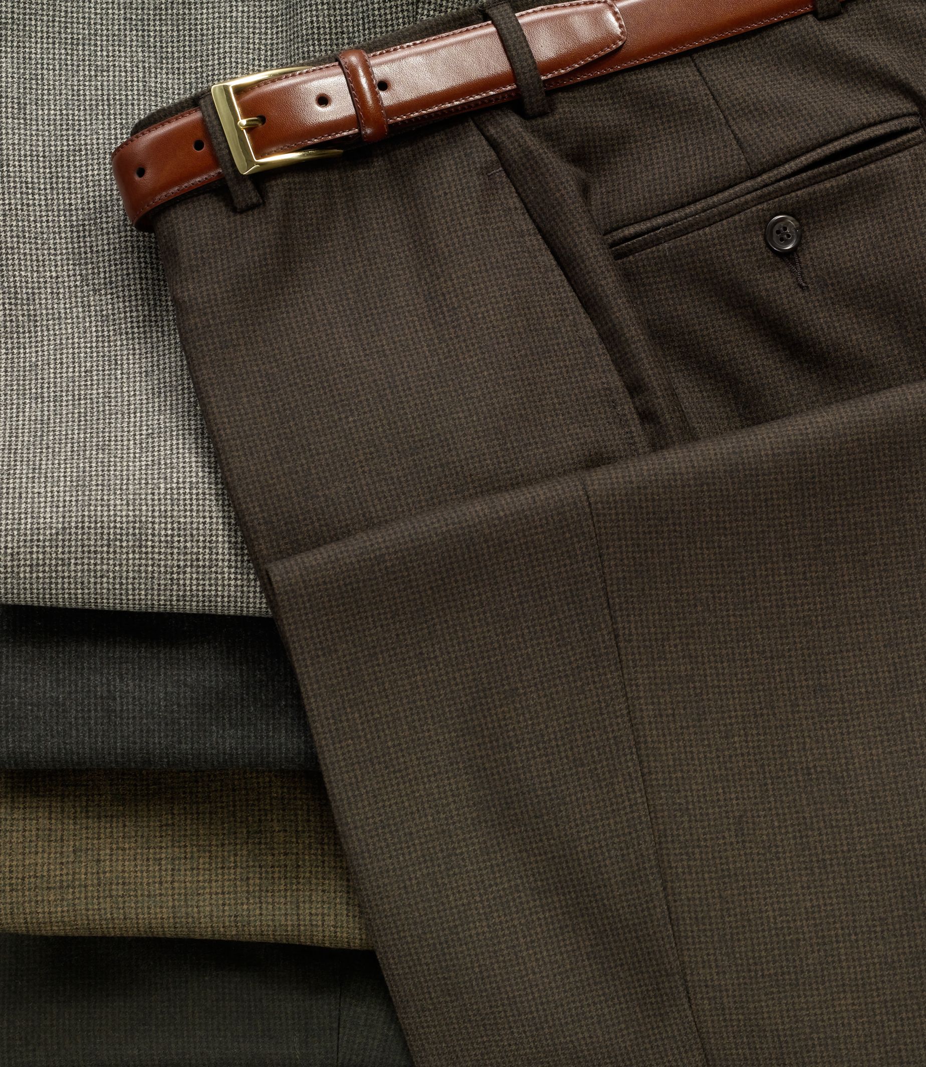 Signature Houndstooth Plain Front Trouser- 2 for $150