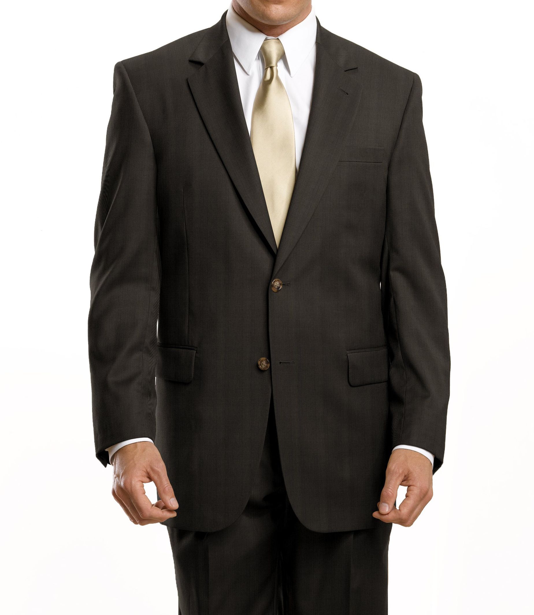 Traveler Suit Separate 2-Button Jacket- Brown Microcheck