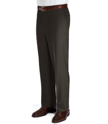 JoS. A. Bank Traveler Plain Front Trousers- Brown ...