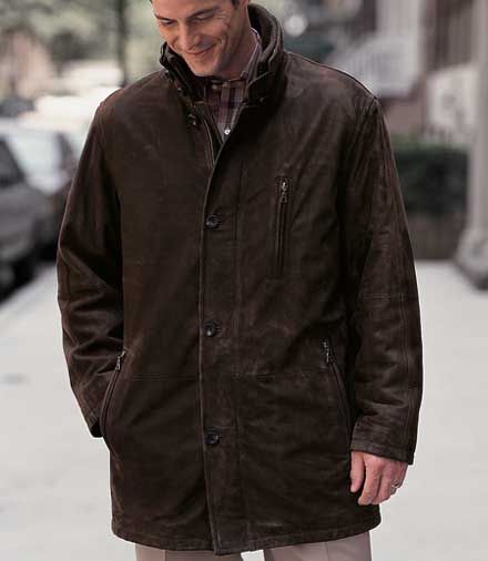 Three-Quarter Nubuck Coat
