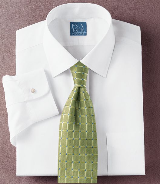 Stays Cool Wrinkle-Free Spread Collar Barrel Cuff Broadcloth Dress Shirt B/T- 2 for $99