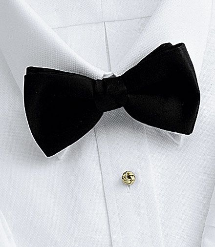 Pre-Tie Black Bow Tie