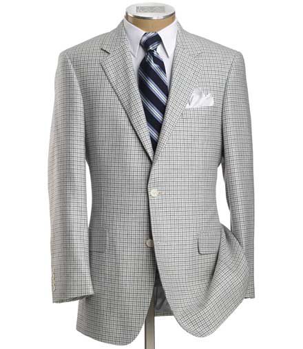 Signature 2-Button Blue/Grey Check Sportcoat $43.50