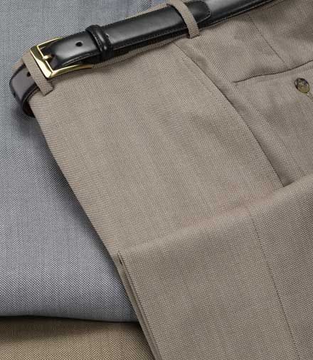 Signature Diamondweave Plain Front Trousers

