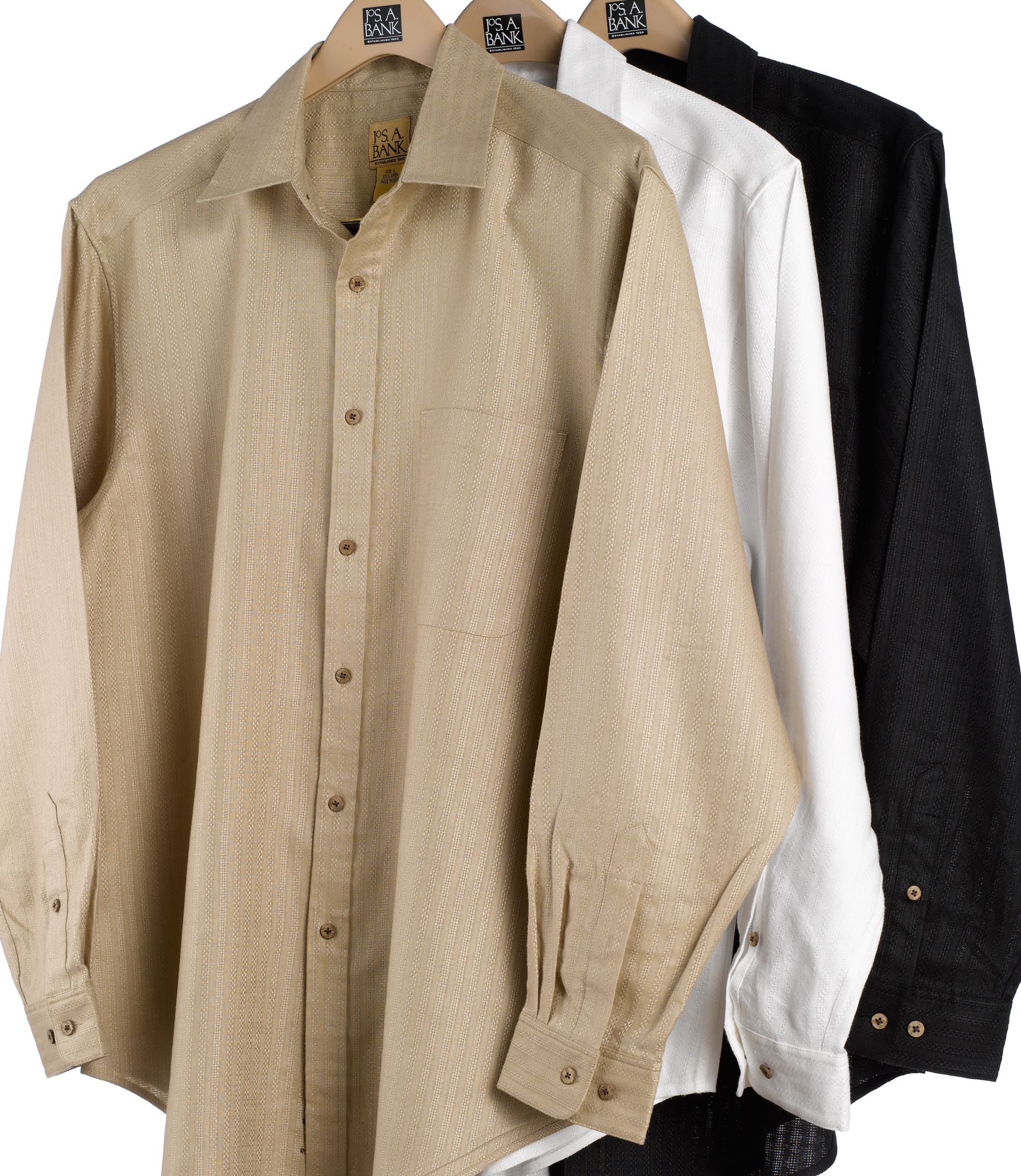 JosBank : VIP Linen Textured Long Sleeve Sportshirt : Men s clothing (dress & casual) > Shirts