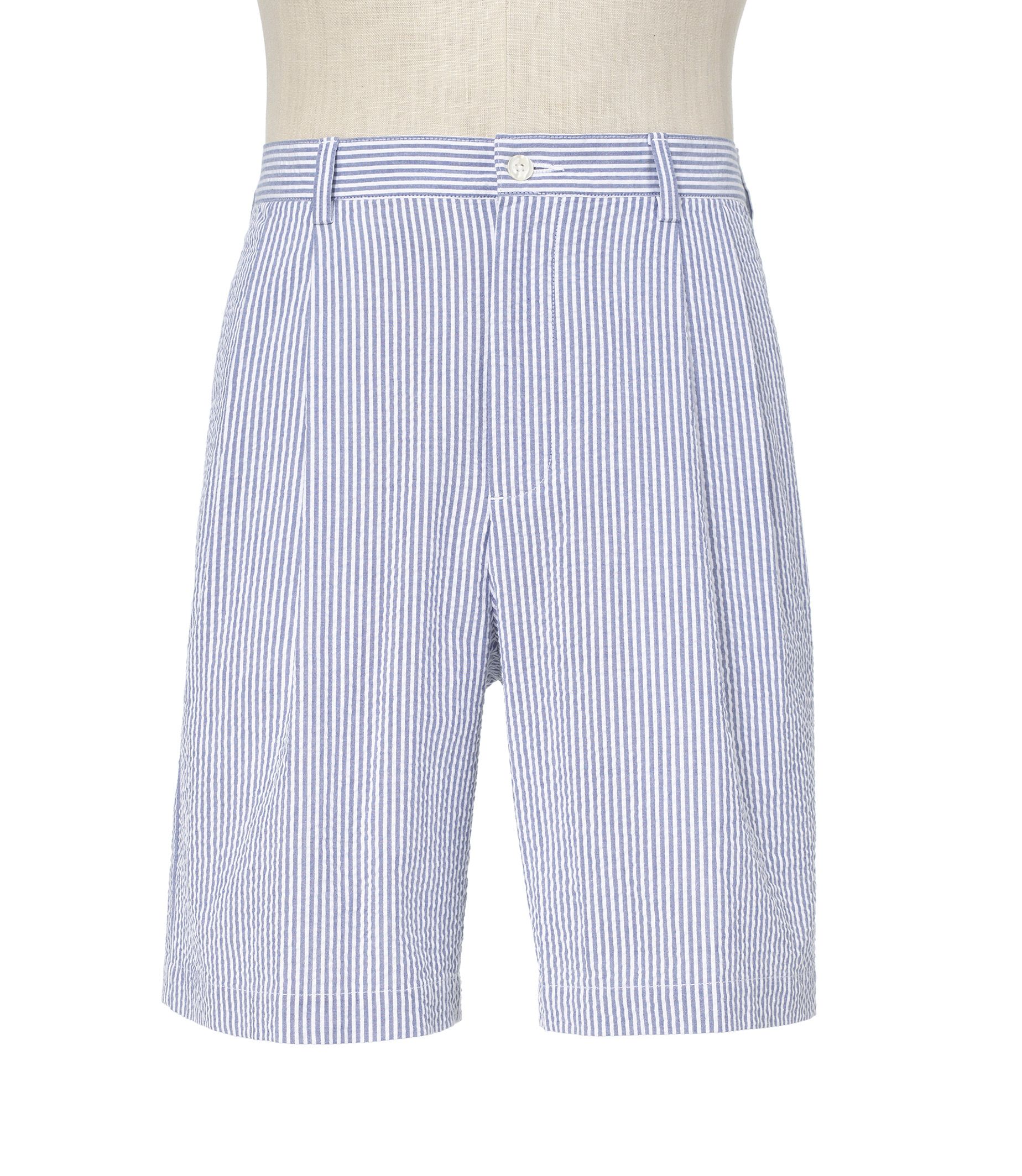 Stays Cool Cotton Pleated Seersucker Shorts
