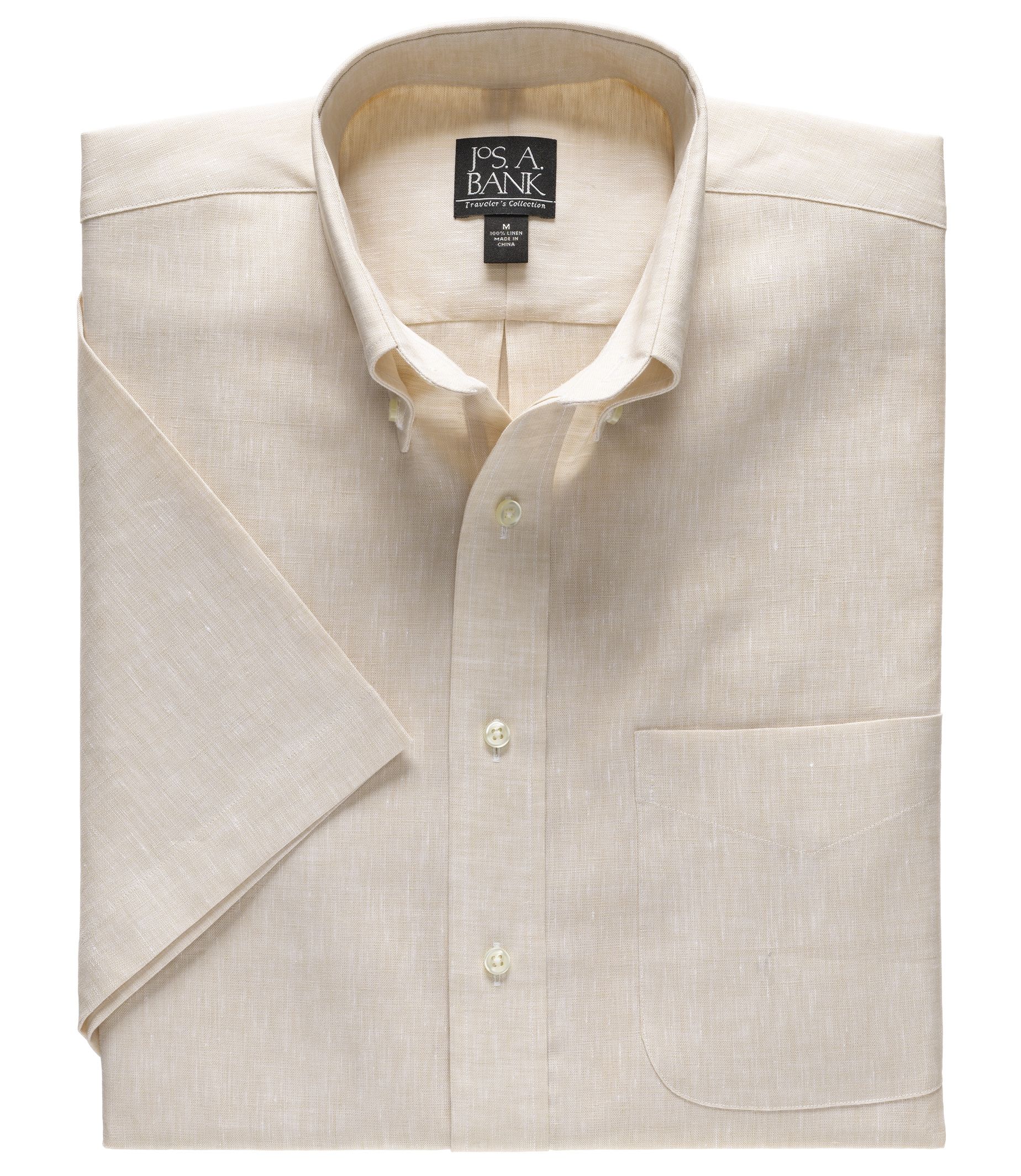 All Linen, Less Wrinkles Solid Color Shortsleeve Sportshirt Wikimba