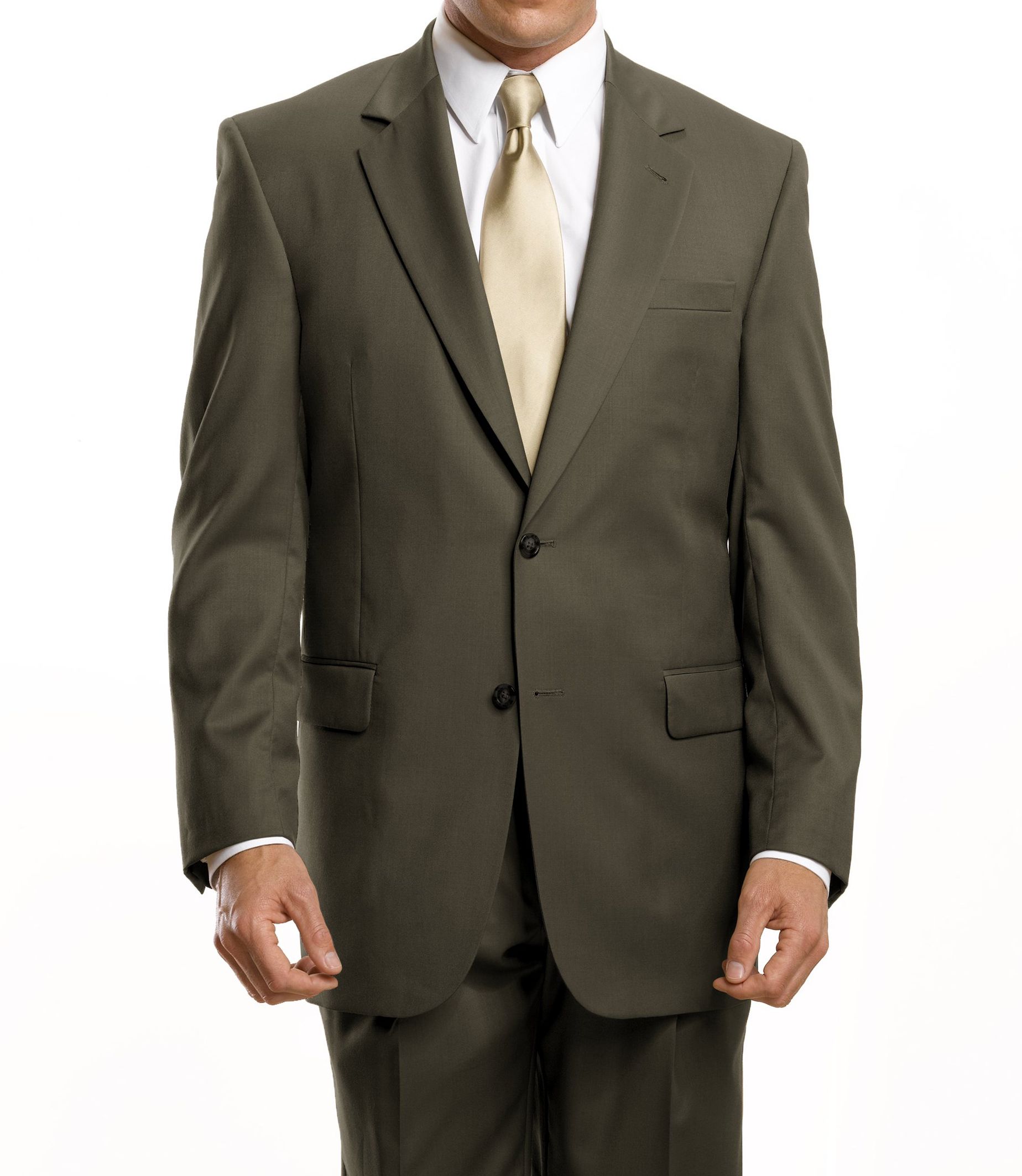 Stays Cool 2-Button Wool Solid Suit
