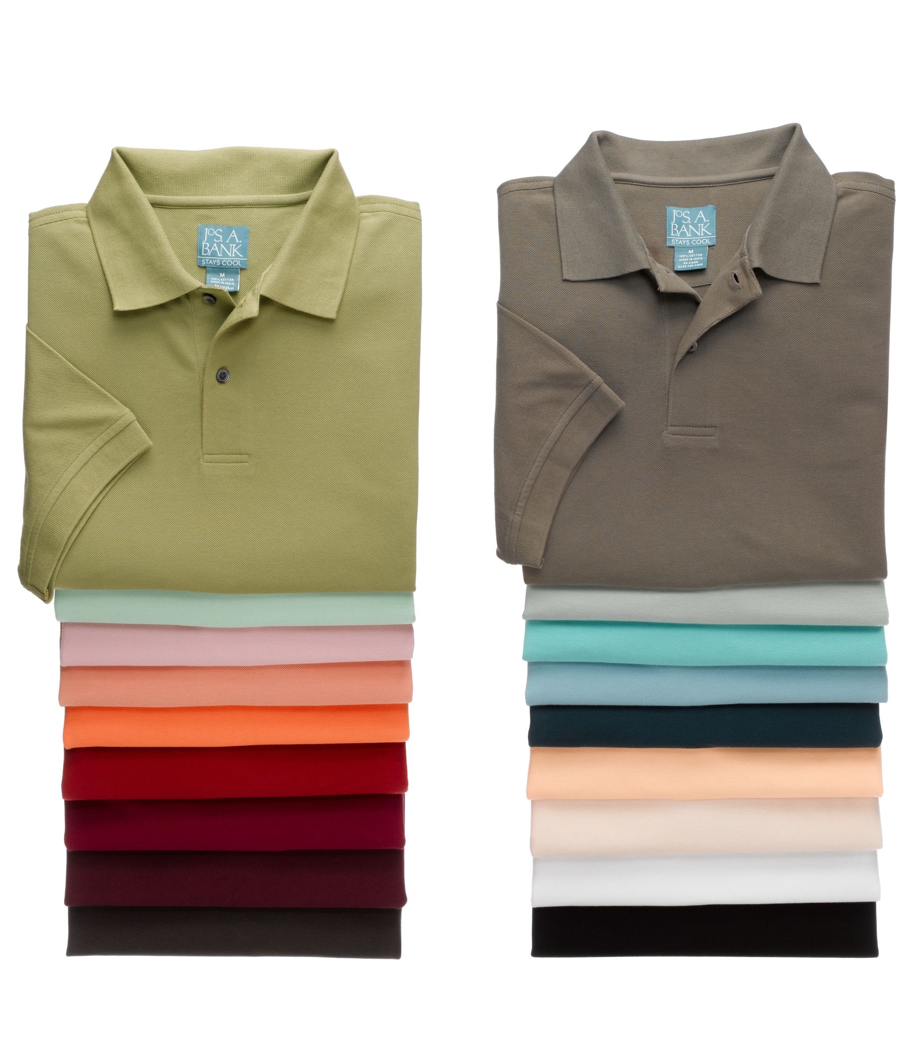 Stays Cool Solid Short Sleeve Polo-In 17 Colors- Get Your 2nd 25% OFF, 3rd FREE!