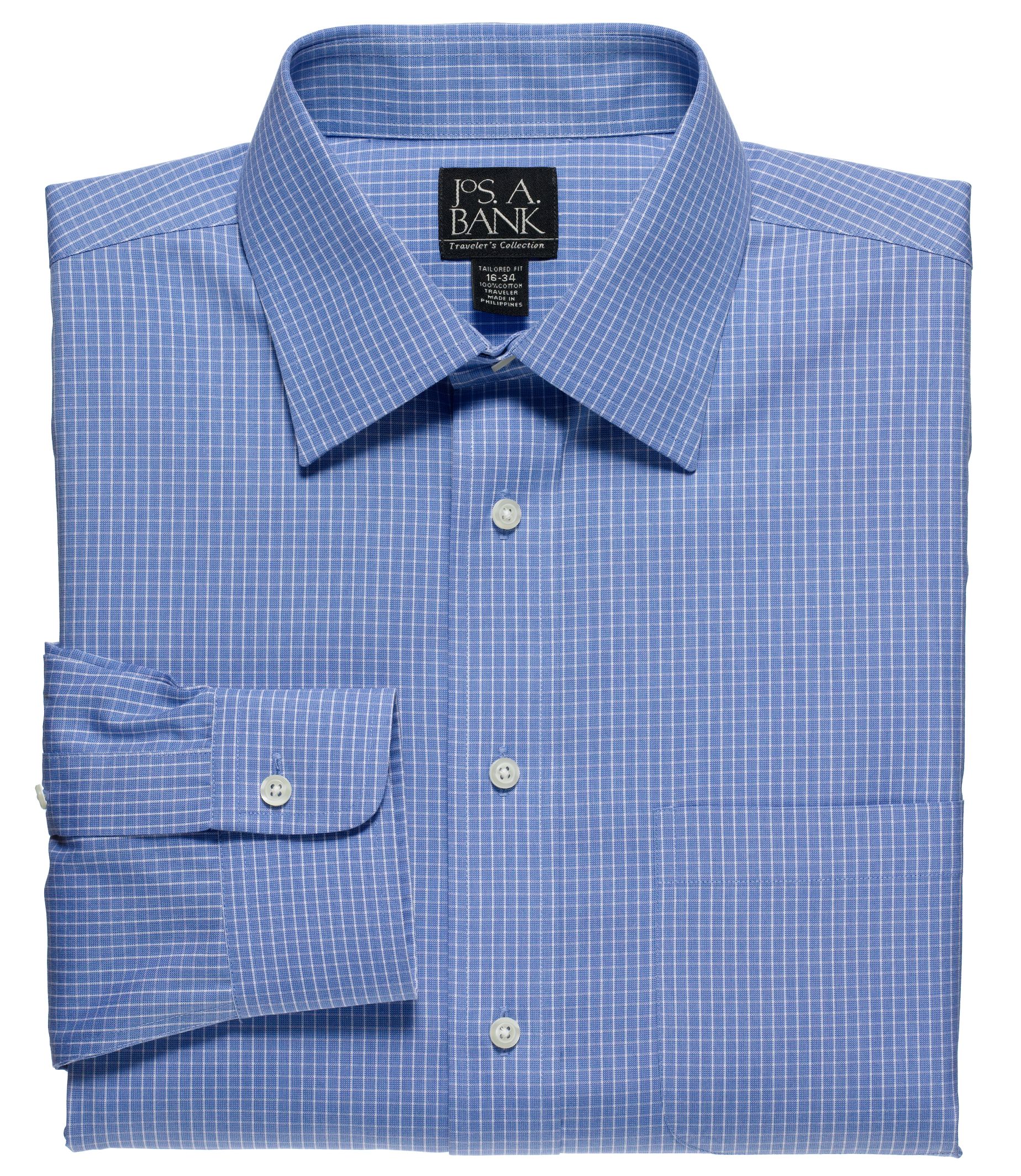 Traveler Tailored Fit Spread Collar Dress Shirt