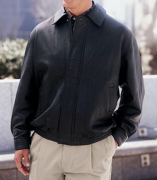 Water Repellant Lambskin Bomber Jacket
