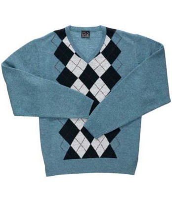 JoS. A. Bank Lambswool Patterned V Neck Sweater