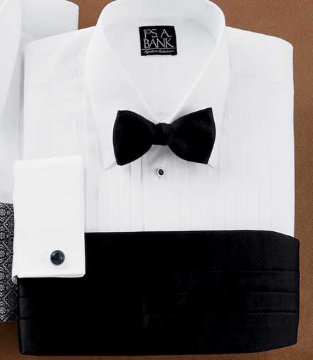 Signature 8-Pleat Broadcloth Tennis Collar Formal Dress Shirt Big or Tall