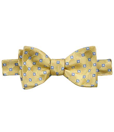 Tonal Grid w/Small Squares Bow Tie