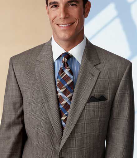 Clearance Signature 2-Button Wool Suit- In 2 Patterns