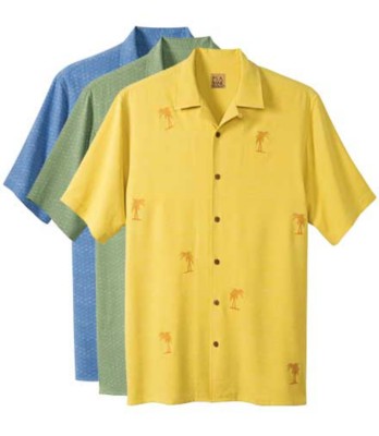 JoS. A. Bank Vip Silk Embroidered Palms Sportshirt