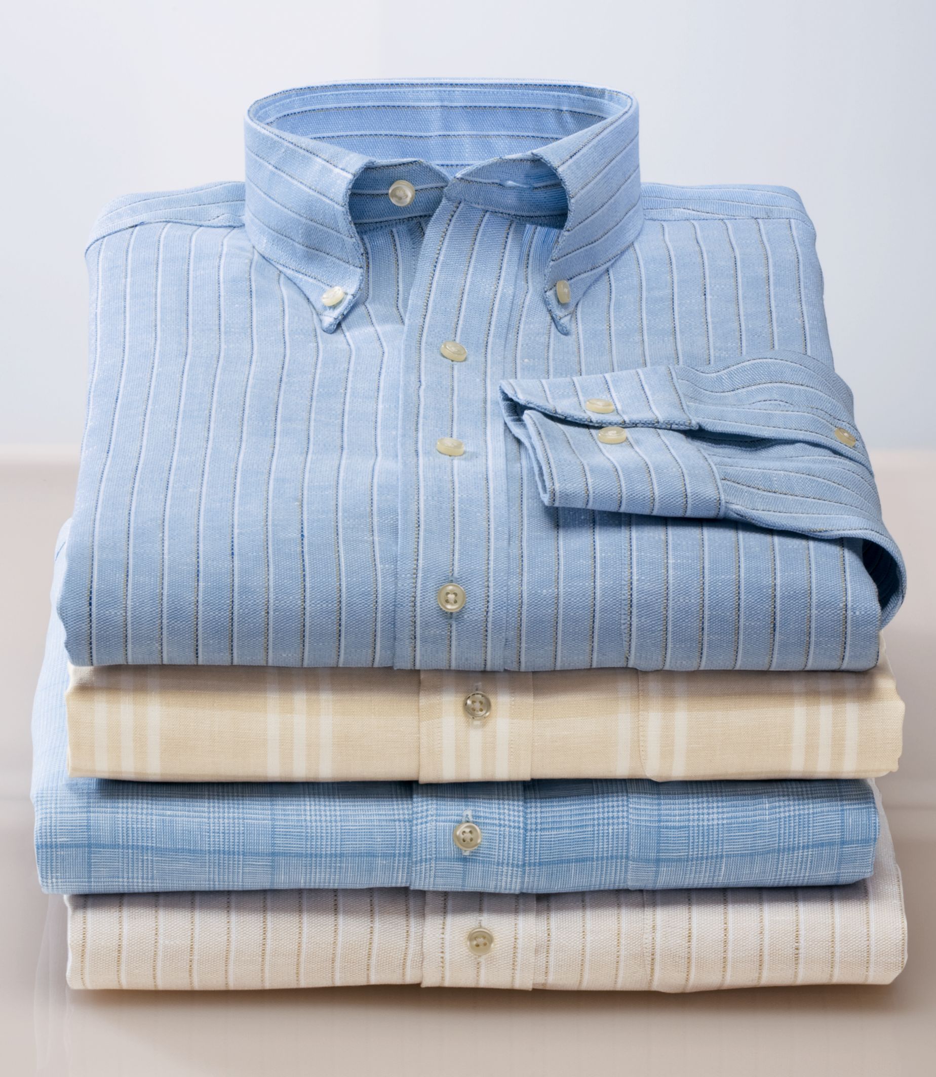 Wrinkle Resistant Long-sleeve Linen Sportshirt
