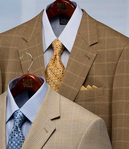 Signature 2-Button British Tan Windowpane Sportcoat
